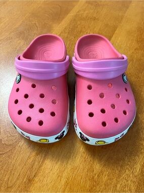 Disney Minnie Mouse CROCS Kids Pink Clog Sandals with Character Band
